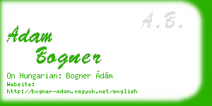 adam bogner business card